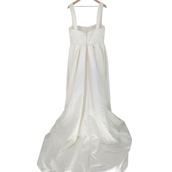 Jenny Yoo Clara Wedding Dress Square Neck Button Back Bridal Gown 18 NWT - Picture 4 of 7